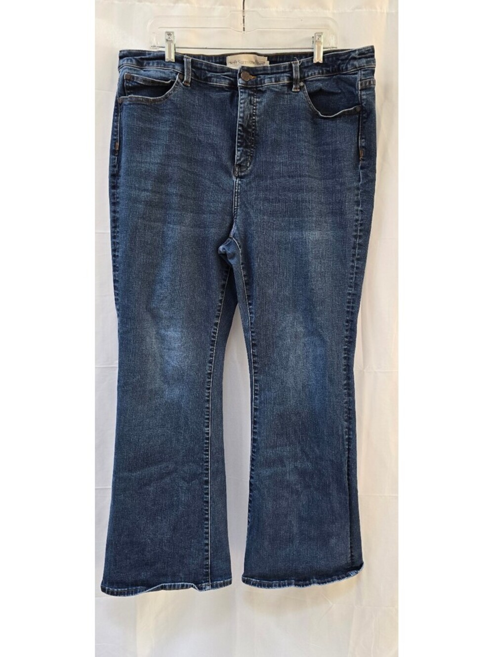 Soft Surroundings Women's Bootcut Jeans Size 18 Medium Wash Stretch Denim